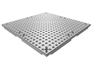 Rasterplatte 500x500x25, Passbohrungen Rasterplatte 500x500x25, Passbohrungen