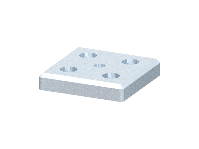 Foot Plate 80x80 M12, zinc-plated Foot Plate 80x80 M12, zinc-plated