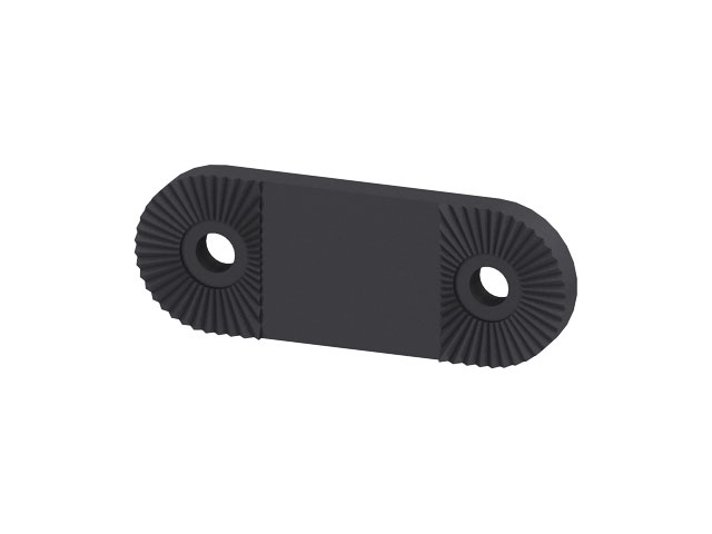 Verlängerung für Lasche 70mm, verzahnt, schwarz Verlängerung für Lasche 70mm, verzahnt, schwarz