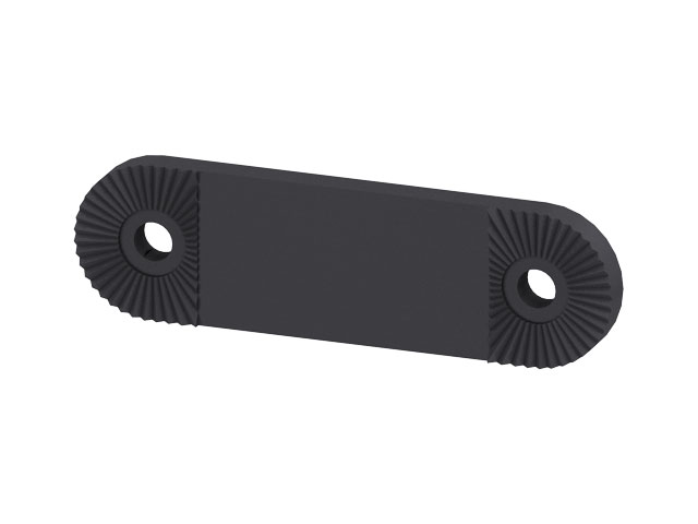 Verlängerung für Lasche 100mm, verzahnt, schwarz Verlängerung für Lasche 100mm, verzahnt, schwarz