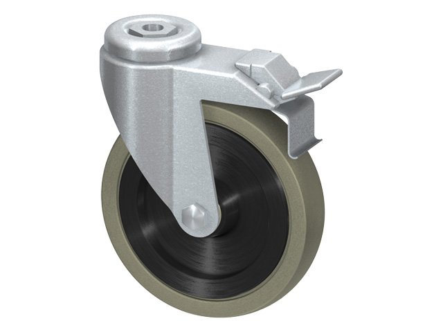 Swivel Castor D125, rubber, lockable Swivel Castor D125, rubber, lockable