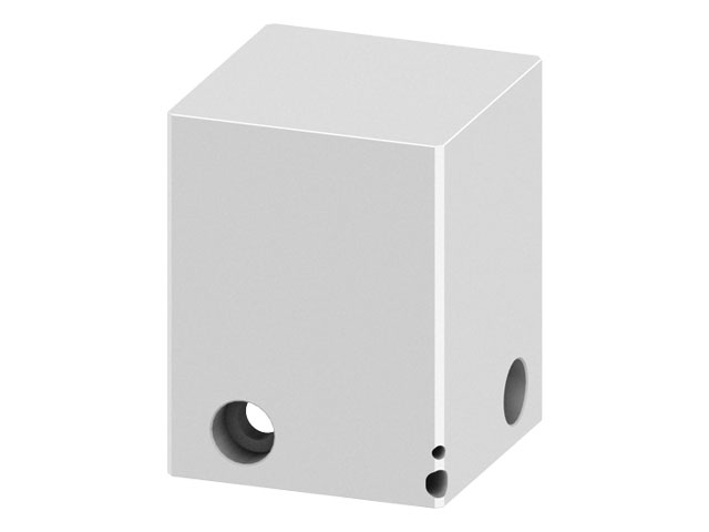 3 axis adjustment Block 80x80x80, precision holes