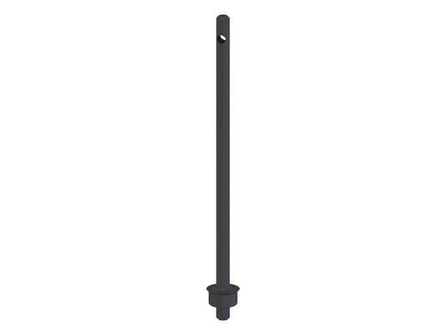 Säule Niederhalter 150mm, schwarz Säule Niederhalter 150mm, schwarz
