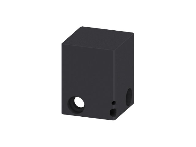 Contour piece for the 3 axis adjustment Block 50x50x62, black Contour piece for the 3 axis adjustment Block 50x50x62, black