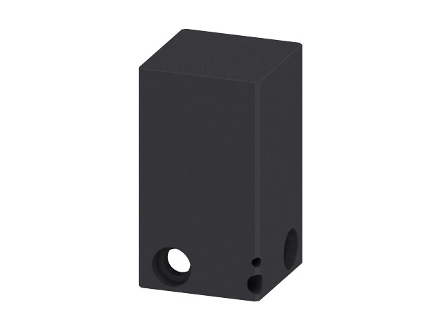 Contour piece for the 3 axis adjustment Block 50x50x87, black Contour piece for the 3 axis adjustment Block 50x50x87, black