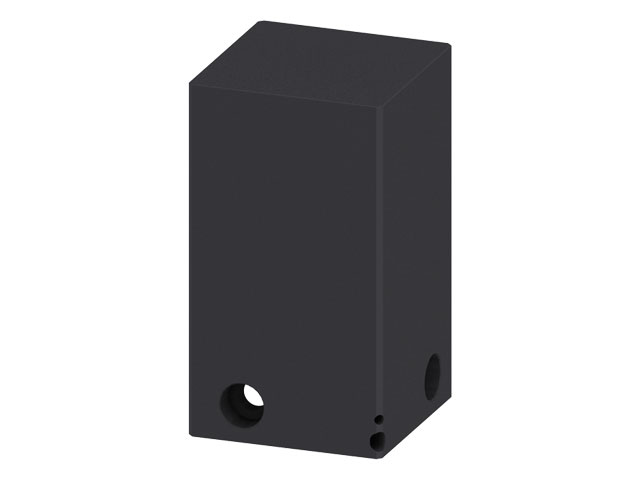Contour piece for the 3 axis adjustment Block 80x80x135, black Contour piece for the 3 axis adjustment Block 80x80x135, black