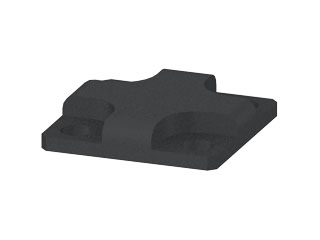 End Cap 25x25, black End Cap 25x25, black