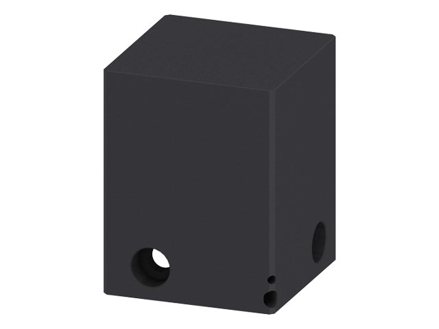 Contour piece for the 3 axis adjustment Block 80x80x95, black Contour piece for the 3 axis adjustment Block 80x80x95, black