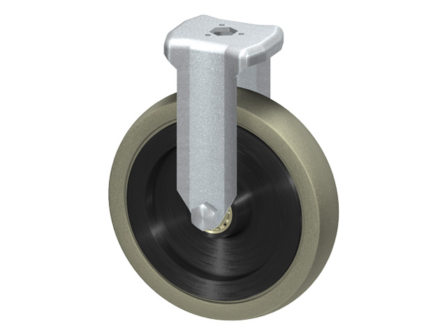 Fixed Castor D125, rubber Fixed Castor D125, rubber