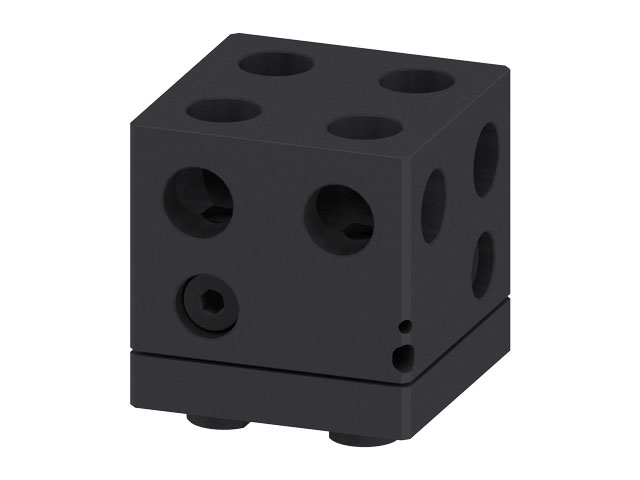 Contour piece for the 3 axis adjustment Block 80x80x80, black