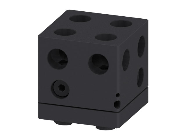 Contour piece for the 3 axis adjustment Block 80x80x80, black Contour piece for the 3 axis adjustment Block 80x80x80, black