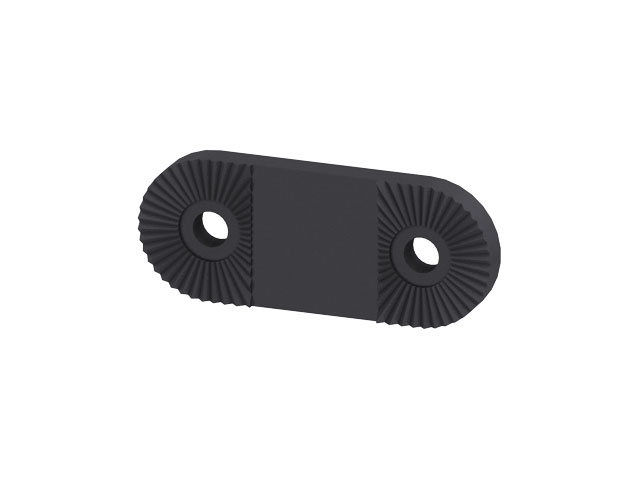 Verlängerung für Lasche 60mm, verzahnt, schwarz Verlängerung für Lasche 60mm, verzahnt, schwarz