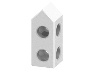 Deltablock 25x25x62,5 90° Deltablock 25x25x62,5 90°