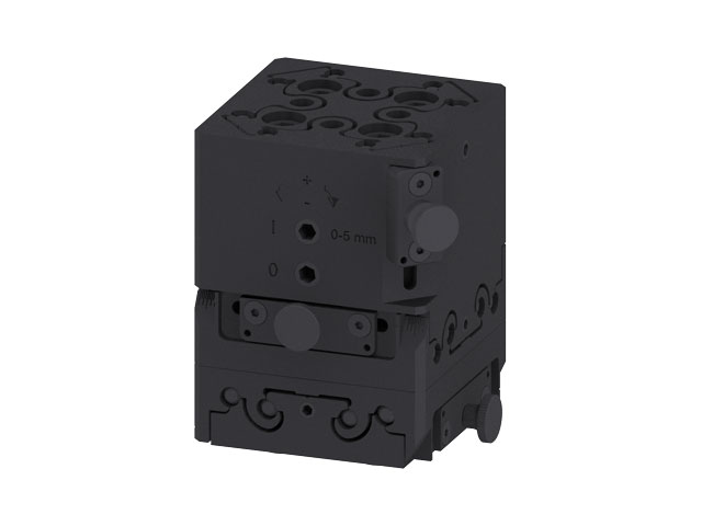 3 axis adjustment unit - slide system 50x50, black 3 axis adjustment unit - slide system 50x50, black