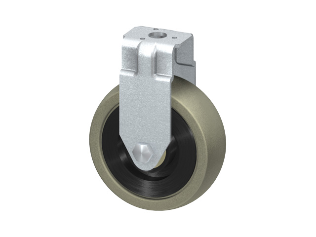 Fixed Castor D75, rubber Fixed Castor D75, rubber